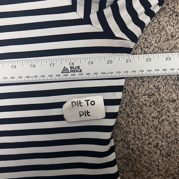 J. McLaughlin Monochrome Striped Top - Picture 9 of 11